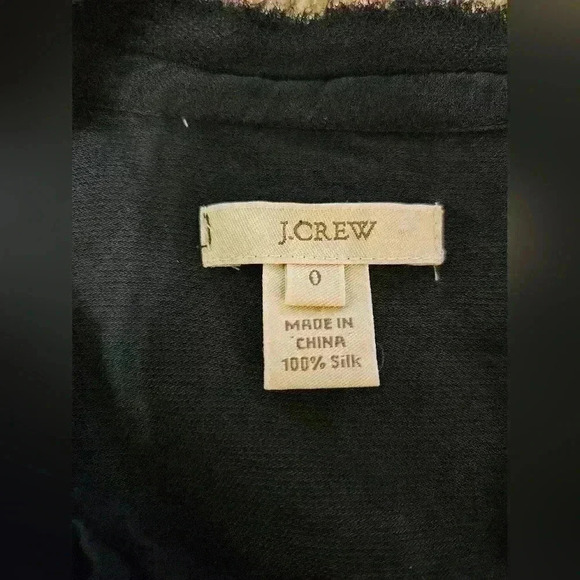 J.Crew Black Silk Sleeveless Button Up Blouse, Size 0 - Picture 5 of 6